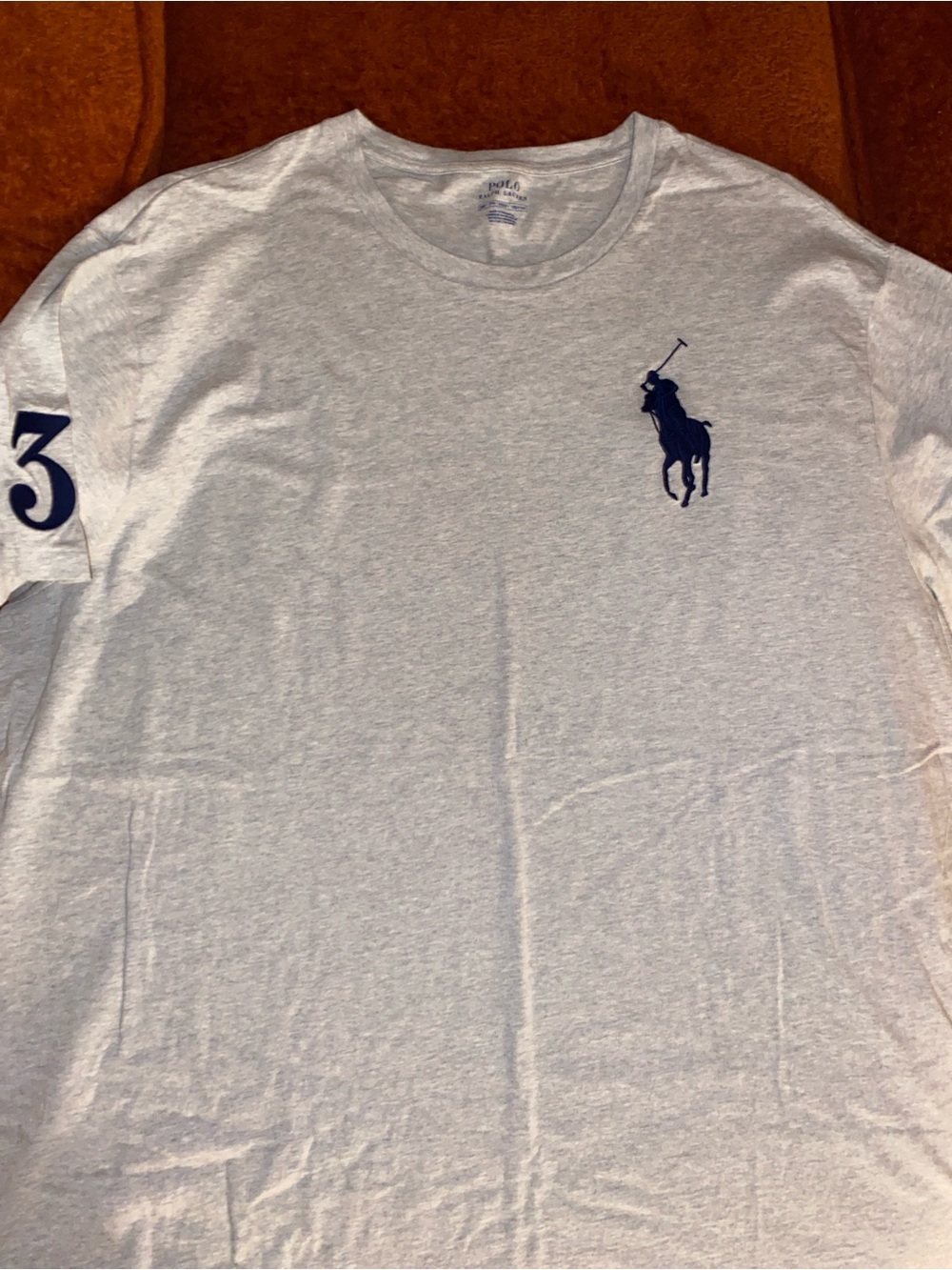 Authentic Polo by Ralph Lauren Light Gray Short-Sleeve Tee with Navy Pony